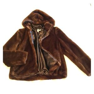 Dark Chocolate Faux Fur Jacket